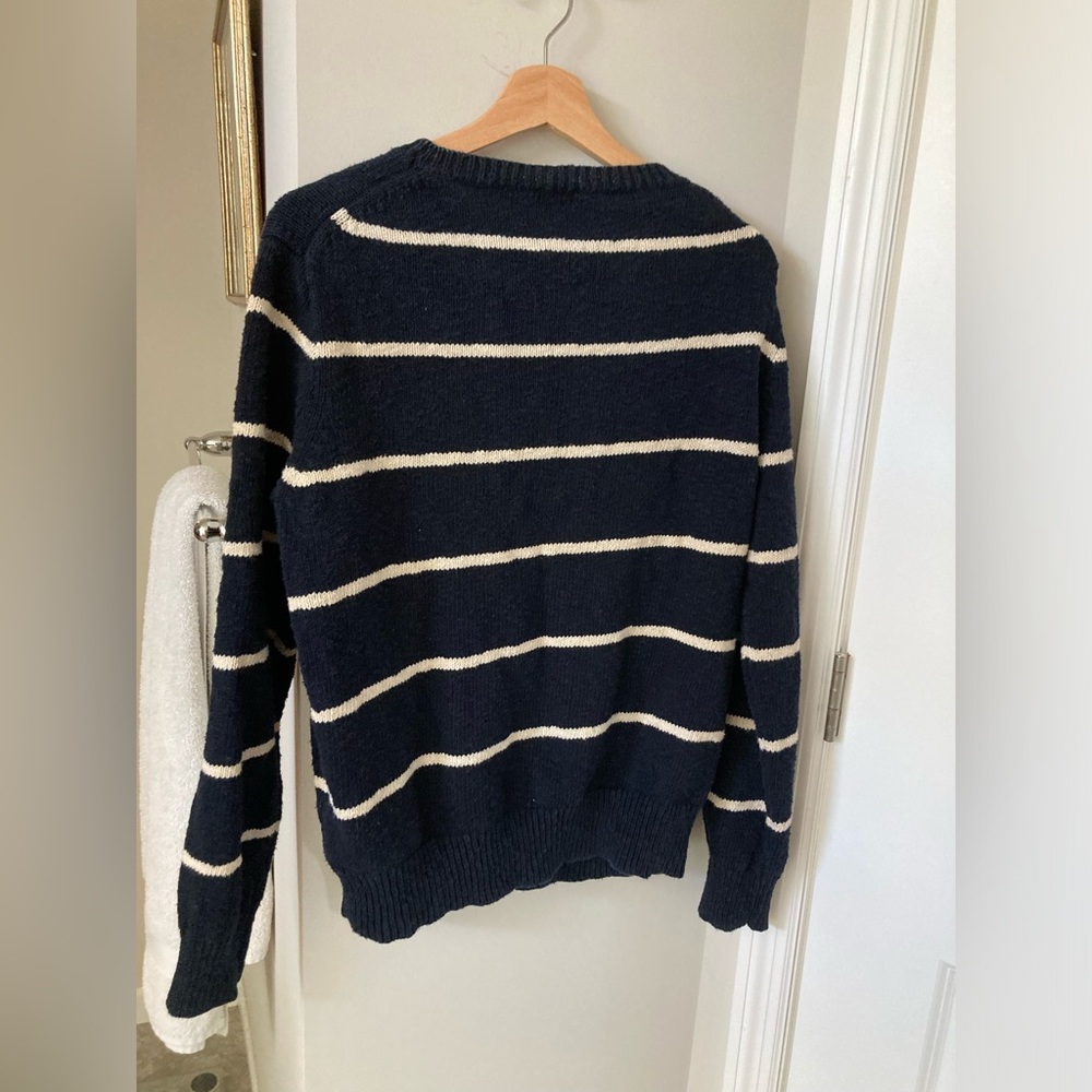 J Crew striped cotton crew neck sweater - Picture 2 of 4